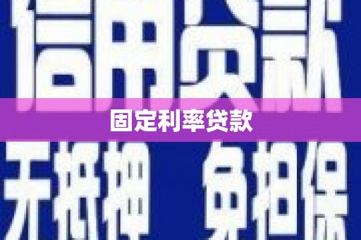 武义县固定利率贷款