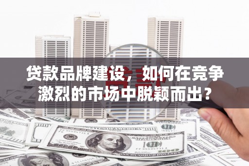 武义县贷款品牌建设，如何在竞争激烈的市场中脱颖而出？