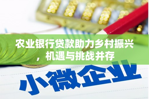 武义县农业银行贷款助力乡村振兴，机遇与挑战并存