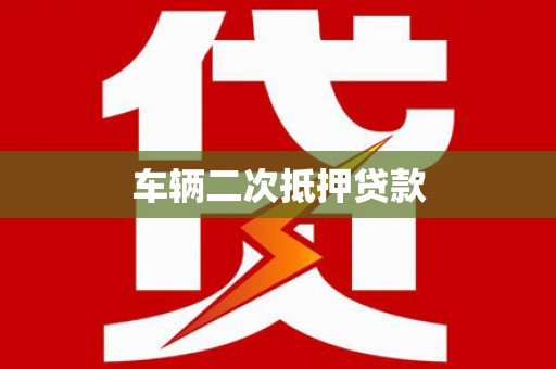 武义县车辆二次抵押贷款