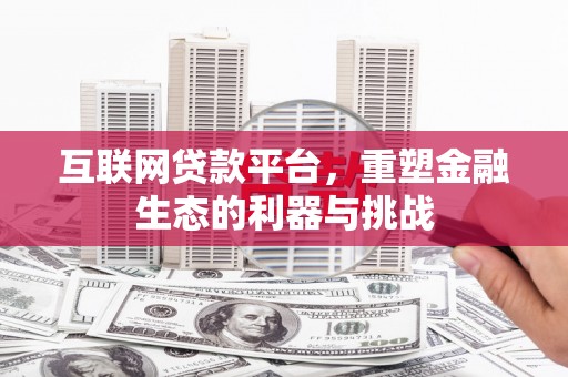 武义县互联网贷款平台，重塑金融生态的利器与挑战