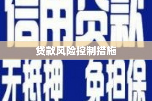 武义县贷款风险控制措施